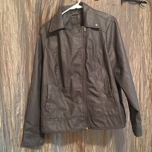 J2 Gray Vegan Leather Jacket